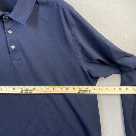 Cutter & Buck Shirt Mens XXL Navy Blue Performance DryTec Long Sleeve Golf Polo - Picture 7 of 13
